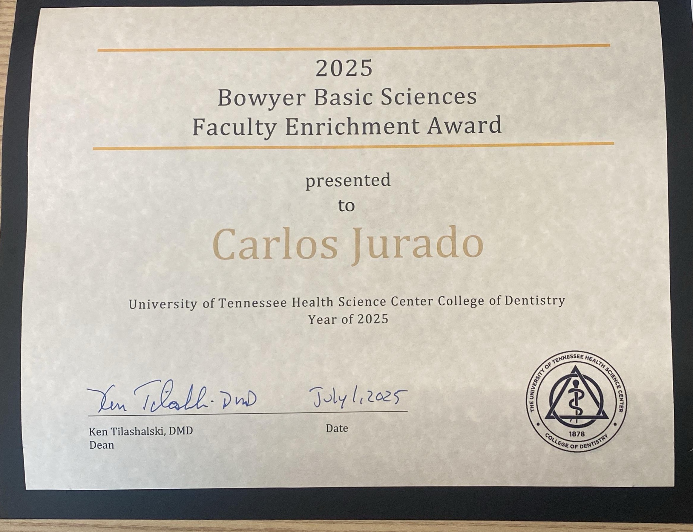 Bowyer Basic Sciences Faculty Enrichment Award
